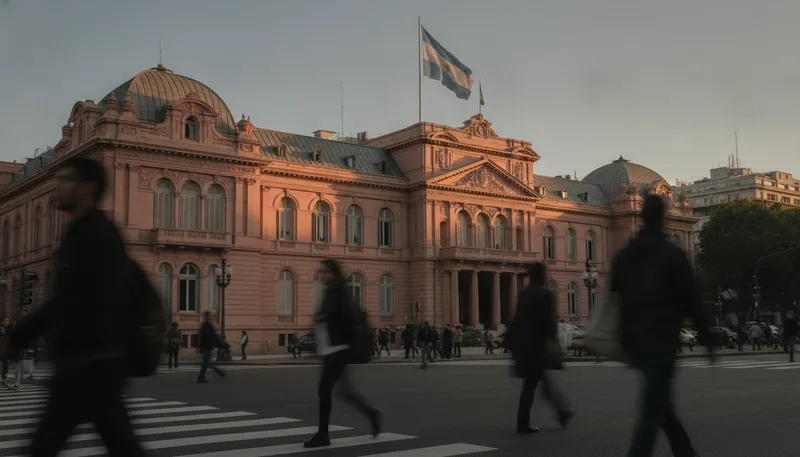 La Casa Rosada, siège de la présidence argentine.