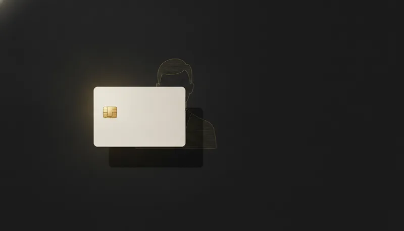 An anonymous card conceals the identity behind it, illustrating the corporate loophole around identity verification.
