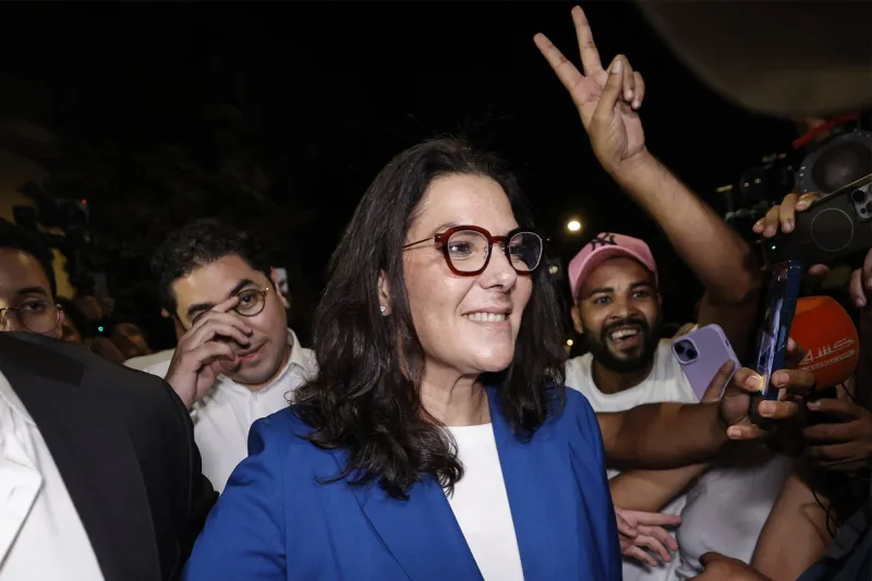Fatima-Ezzahra El Mansouri  à l’annonce des résultats des élections législatives le 24 septembre 2026